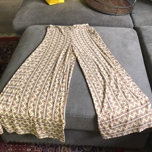 Anthropologie farm rio floral wide legs pants